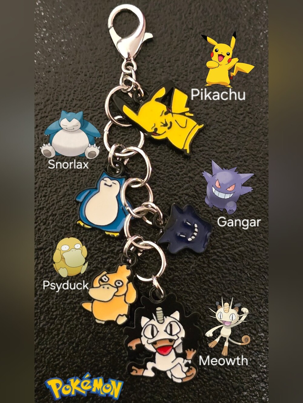 Pokemon Character Charms Keychain